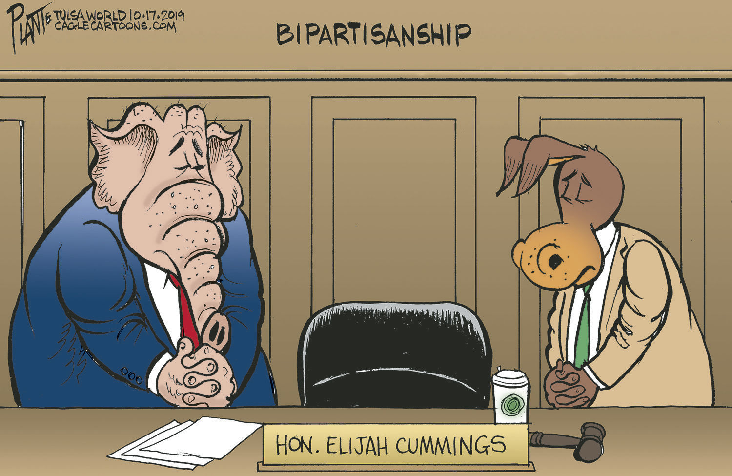 Bruce Plante Cartoon: U.S. Representative Elijah Cummings